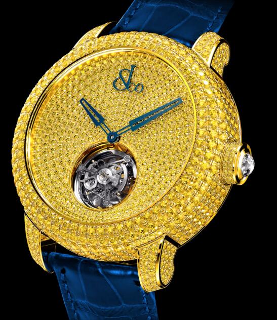 Jacob & Co CAVIAR TOURBILLON PAVE YELLOW DIAMONDS CV201.50.RY.RY.A Replica watch